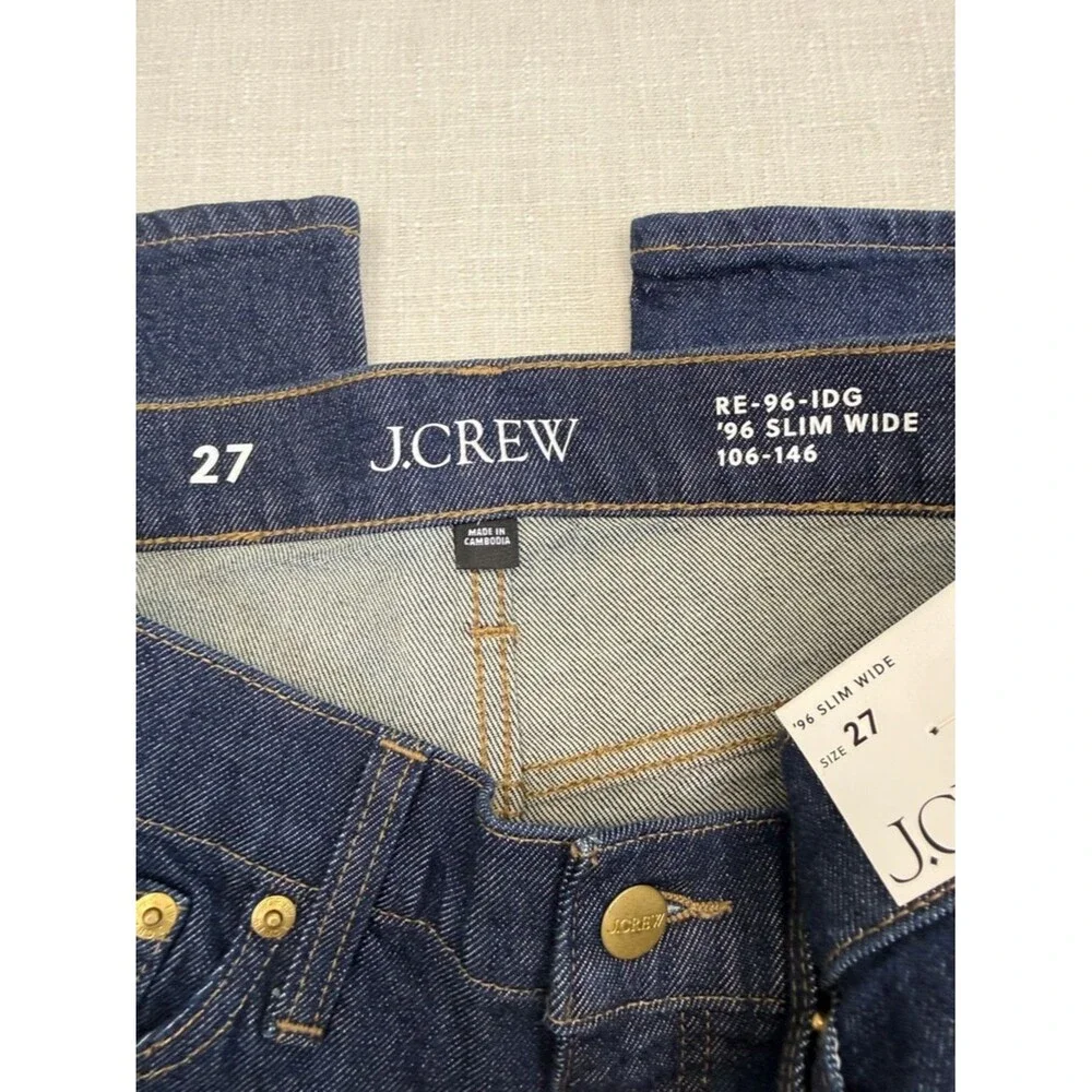 J. Crew 96 Slim Wide Dark Indigo Jeans
